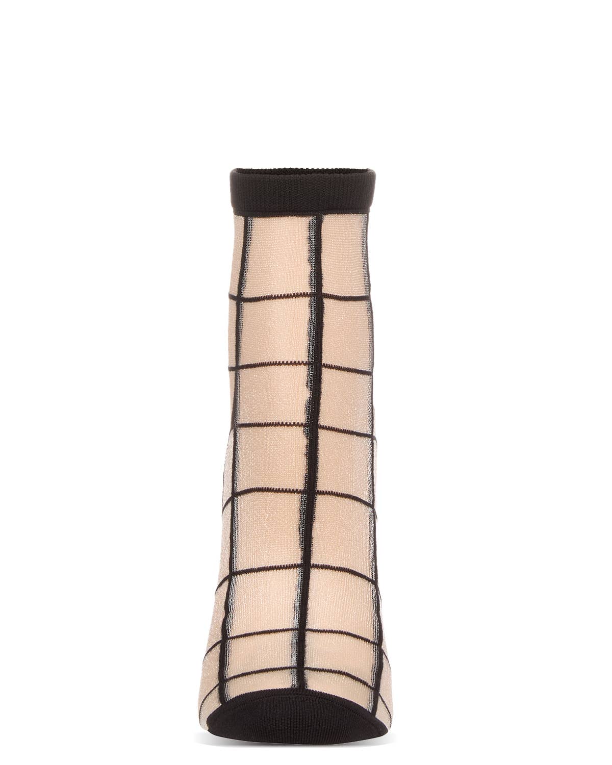 MeMoi Cheery Checker Sheer See-Through Ankle Socks