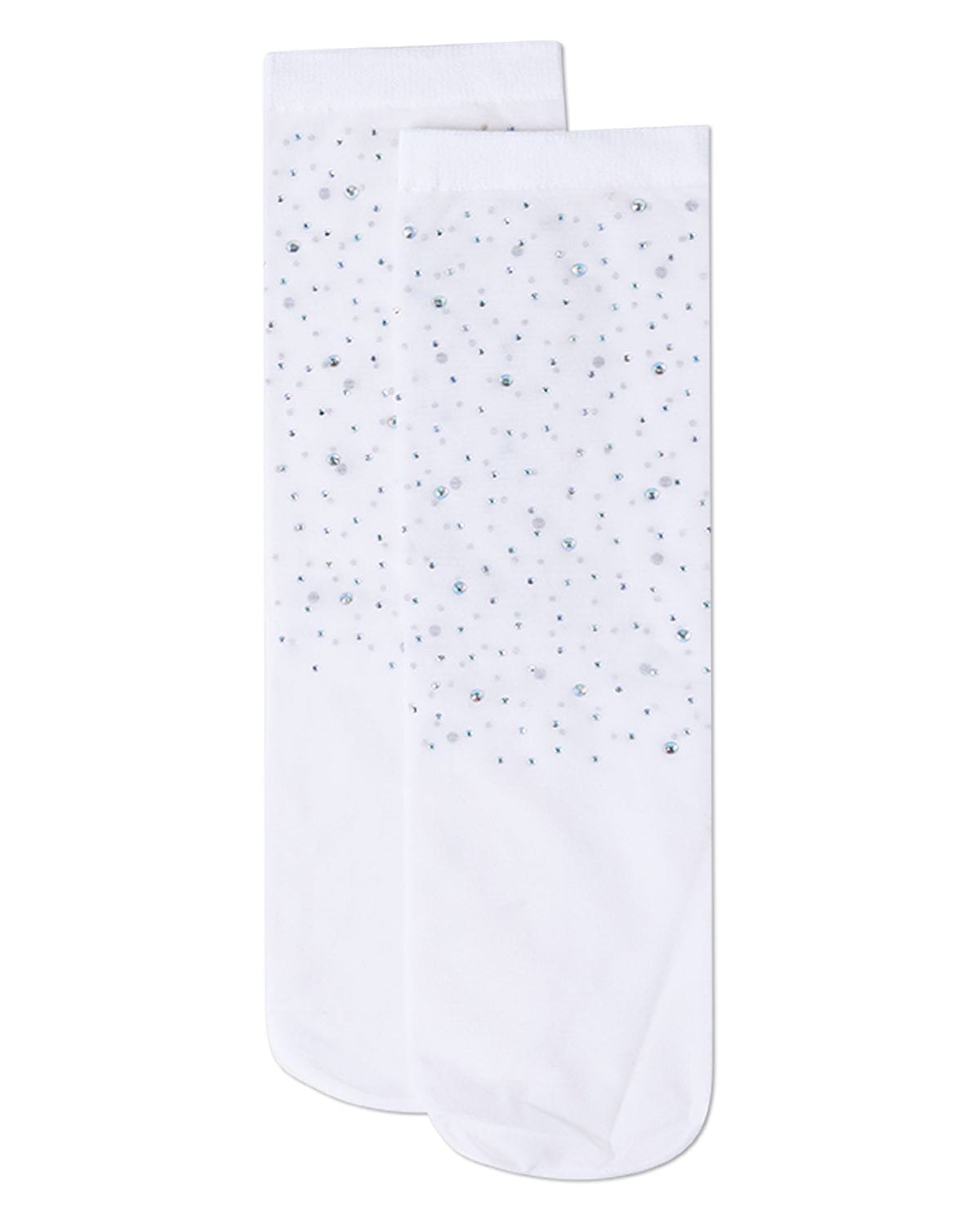 All Over Rhinestone Sheer Crew