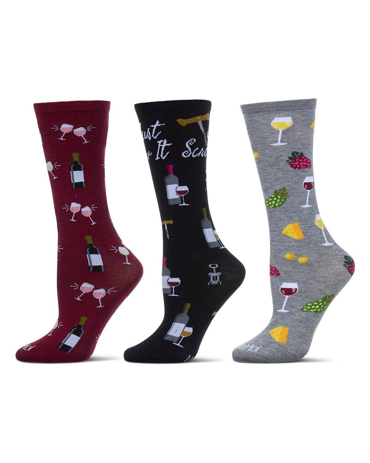 Memoi Boxed Wine 3 Pack Sock Gift Set