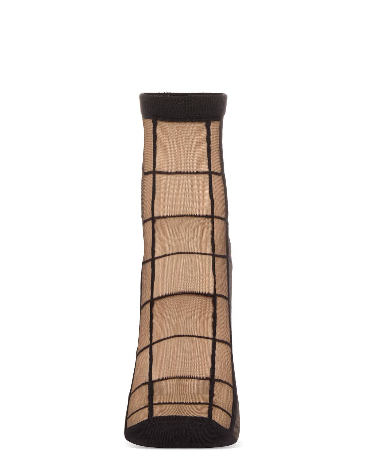 MeMoi Cheery Checker Sheer See-Through Ankle Socks