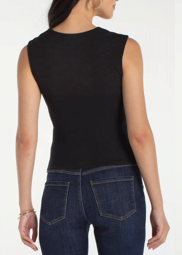 LM8J65K40 Sleeveless Knit Built in Bra Knit Top - Urban Shoetique