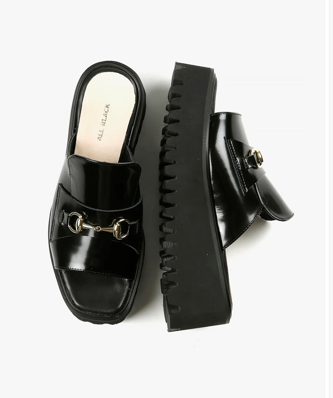 Link Flatform Sandal Black - Urban Shoetique