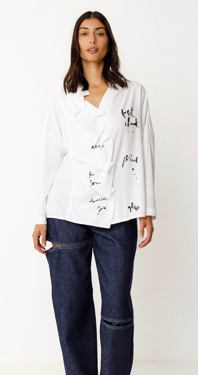 Laia Shirt in White - Urban Shoetique