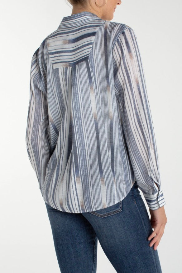 LM8621WV93P1 Long Sleeve Button Front Woven Shirt - Urban Shoetique