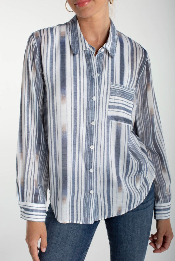 LM8621WV93P1 Long Sleeve Button Front Woven Shirt - Urban Shoetique