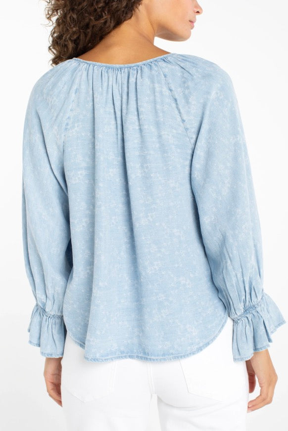 LM8K84TLQ 3/4 Sleeve Button Front Woven Top - Urban Shoetique