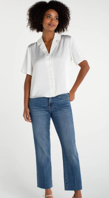 LM8K71PS6 Short Sleeve Camp Collar Blouse - Urban Shoetique