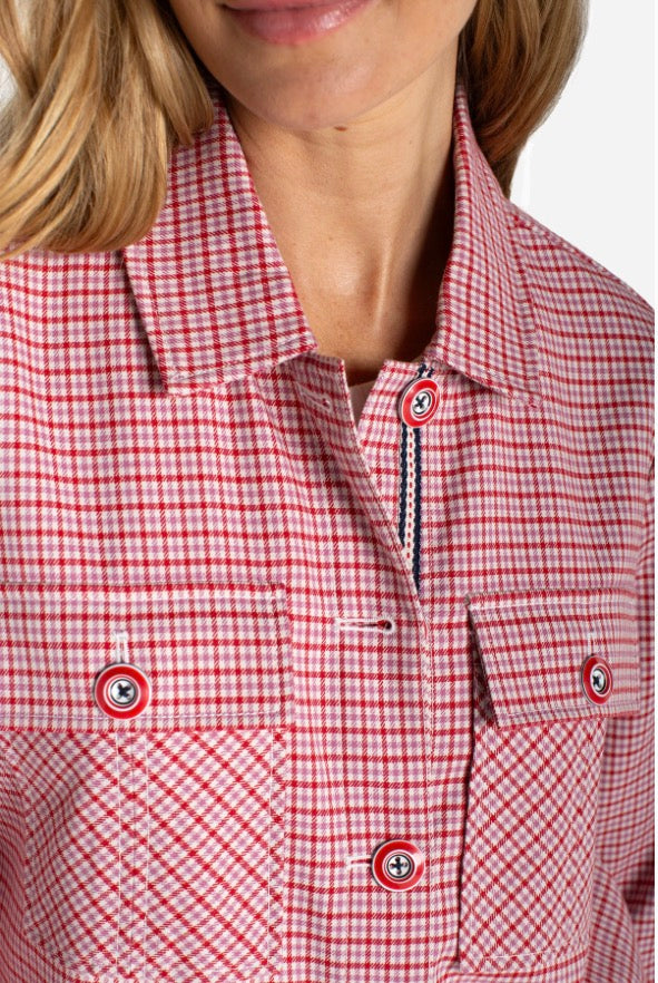 LM1C84TR03 Shacket With Flap Pockets - Urban Shoetique
