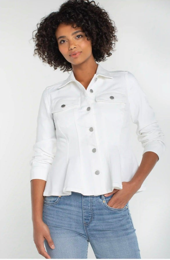 LM1C40Q31 Fit and Flare trucker Jacket BGTWT - Urban Shoetique