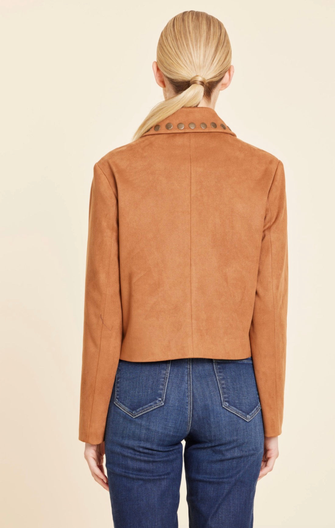Faux Suede Studded Jacket