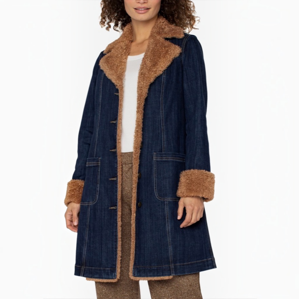 Sherpa Trimmed Notch Collar Jacket 38" LM1C05CHF