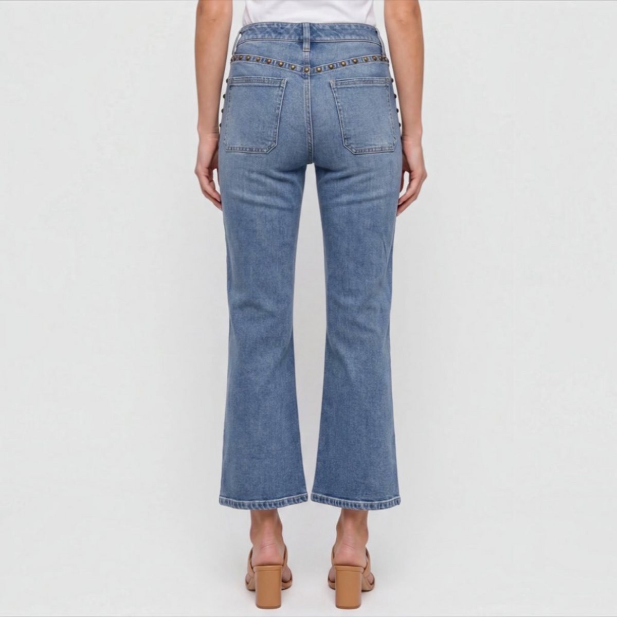 Hannah Flare w/Patch Pockets & Studs LM4752HF01 Bronzed Blue