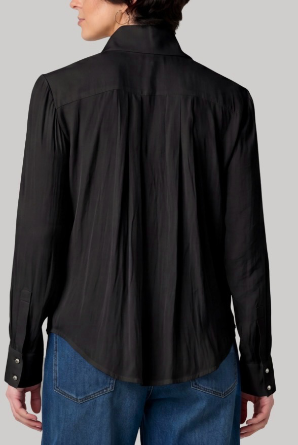 Long Sleeve Tuxedo Woven Top w.High Collar LM8L56PS3