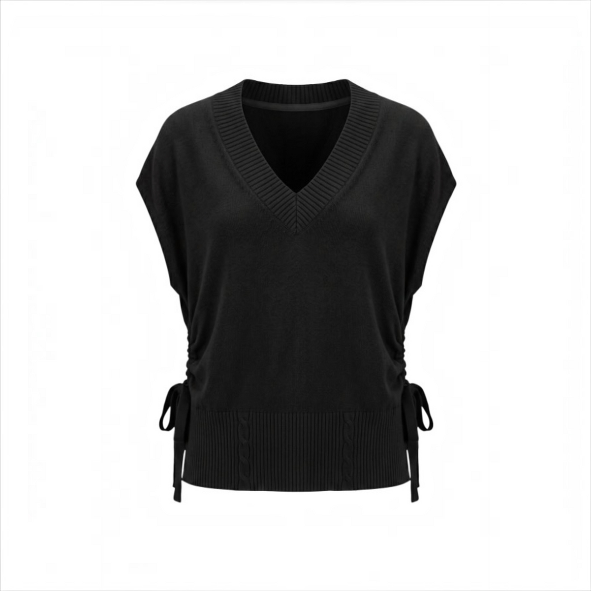 Vneck Dolman Popover Sweaterw/Ties LM8L85SR38