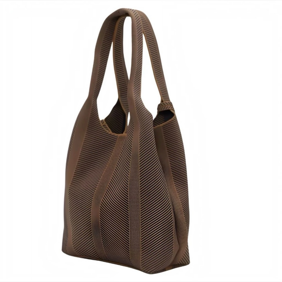 Knitted Bag Dark Indigo w/Buckhorn Brown