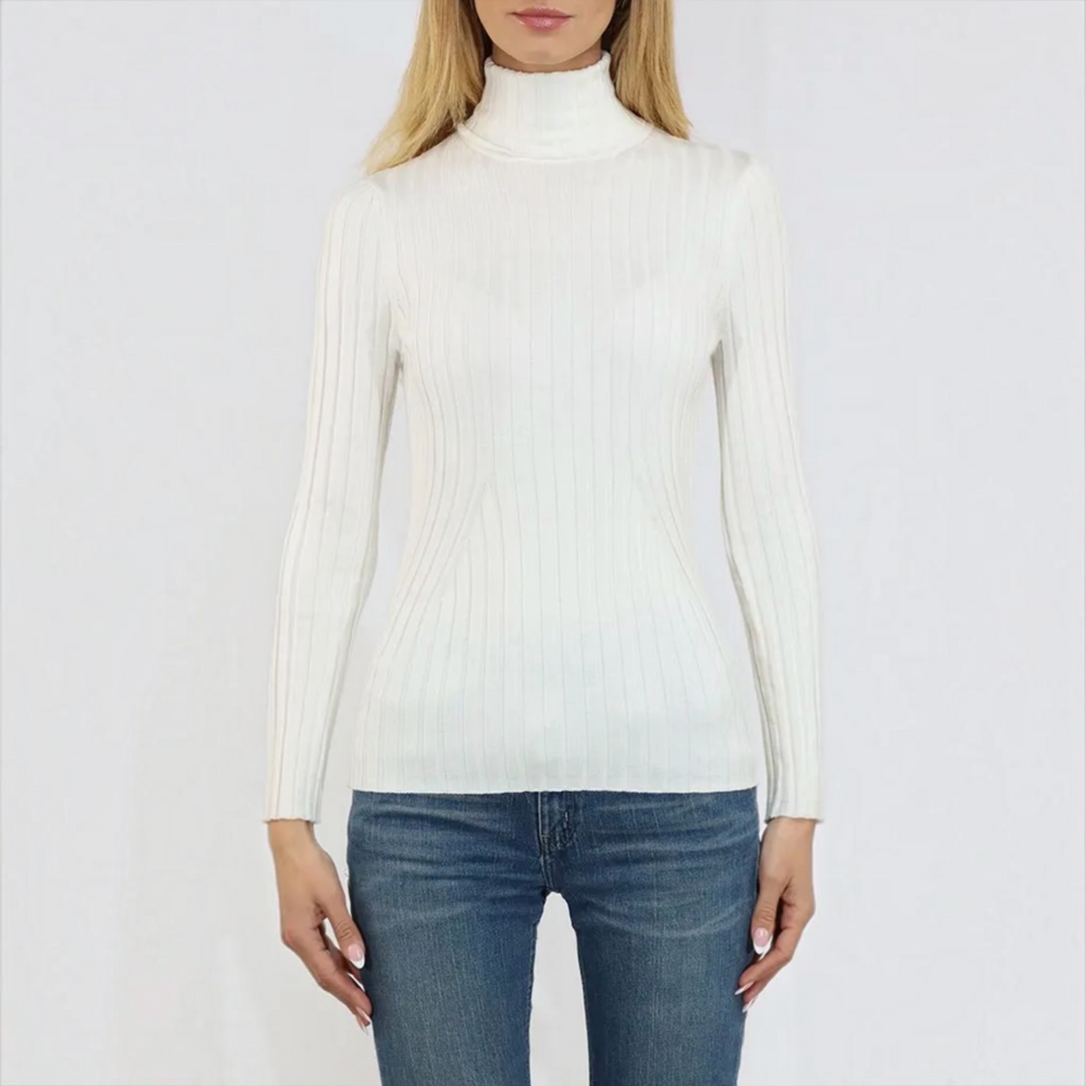 Ribbed Long Sleeve Turtleneck