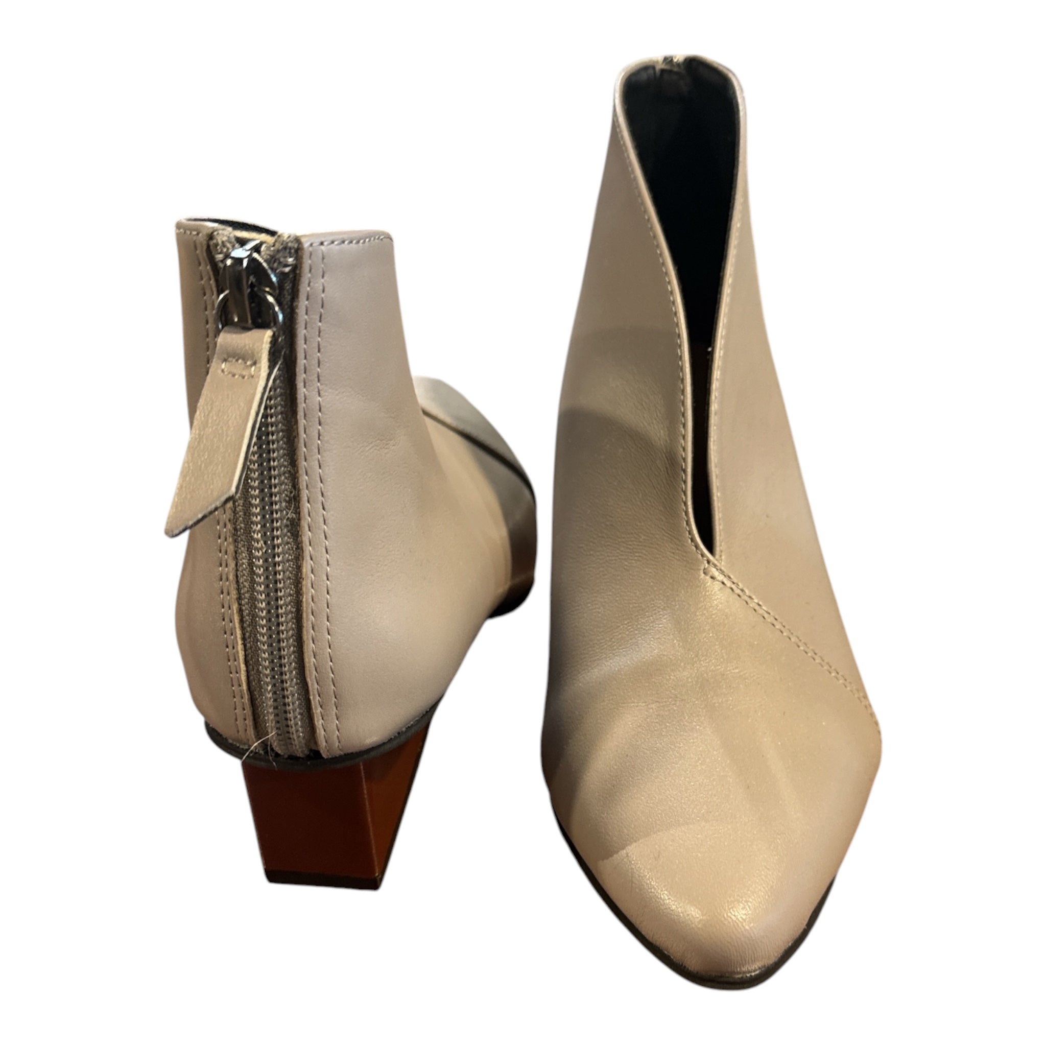 Square Wedge Shootie Grey/Wine