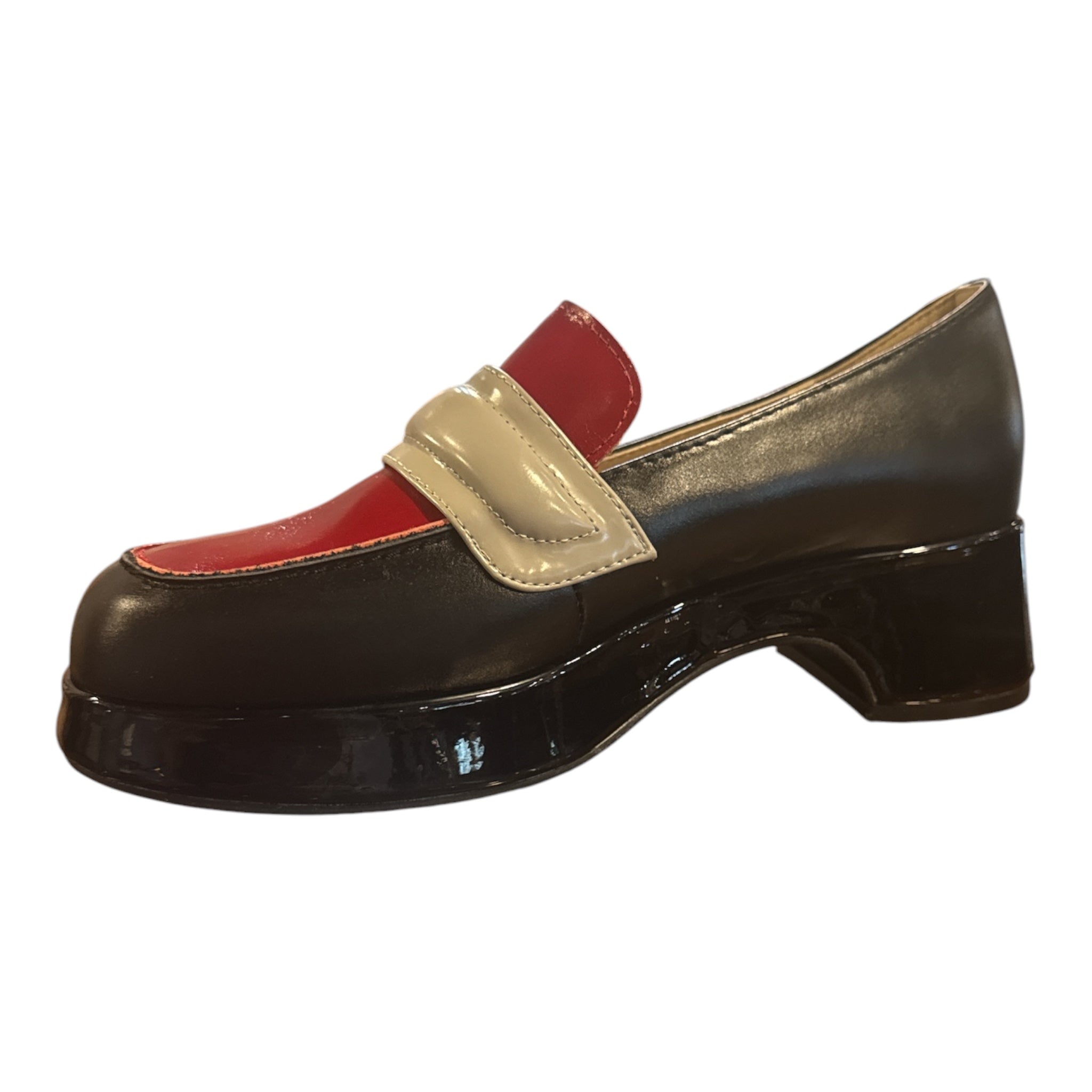 Banded Loafer Blk/Red