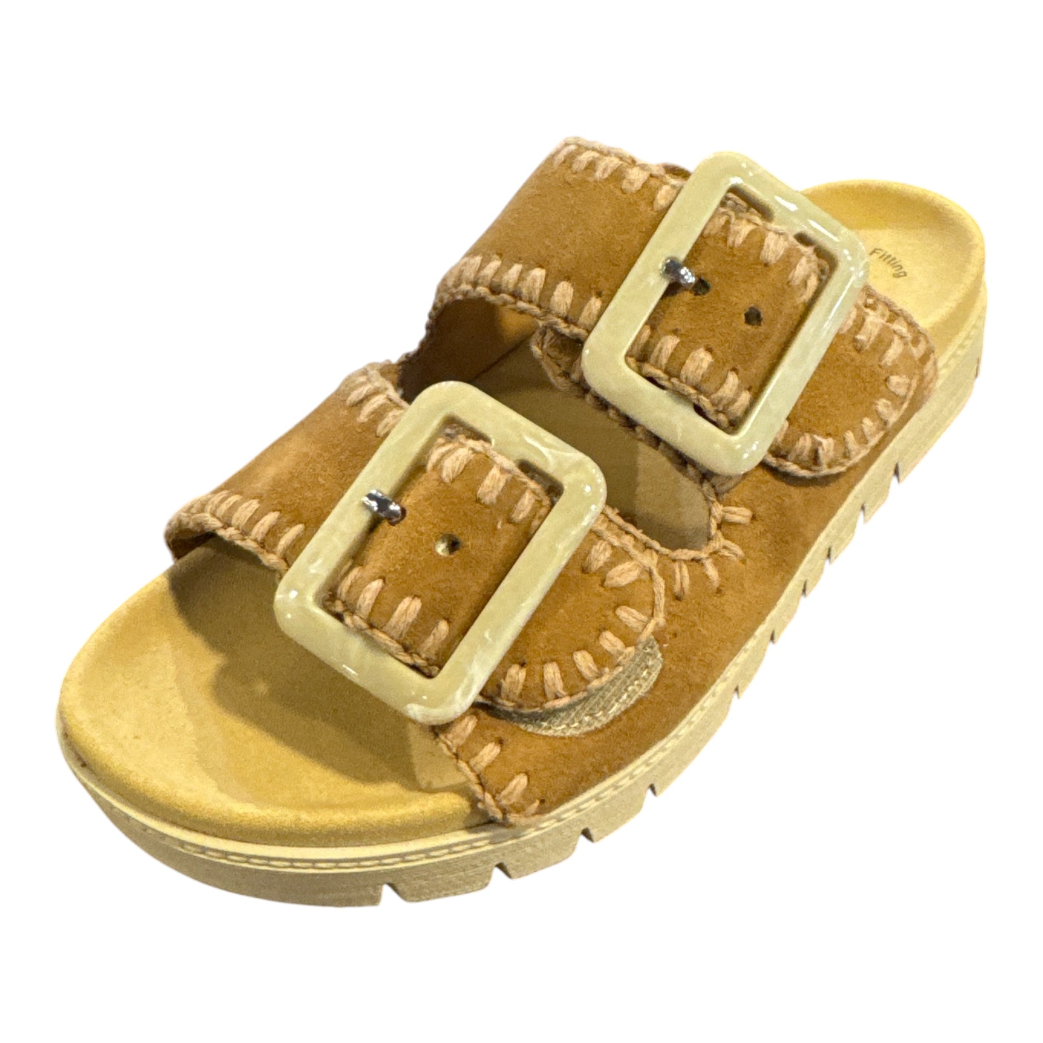 63.741.14 2 Strap stitch Sandal Walnut