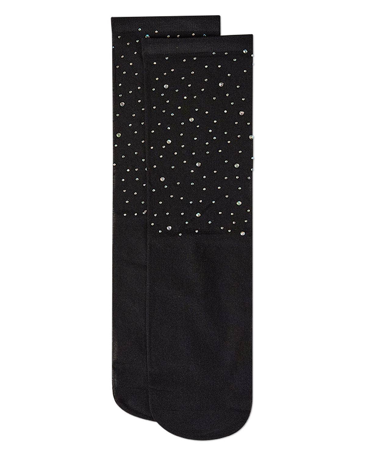 All Over Rhinestone Sheer Crew