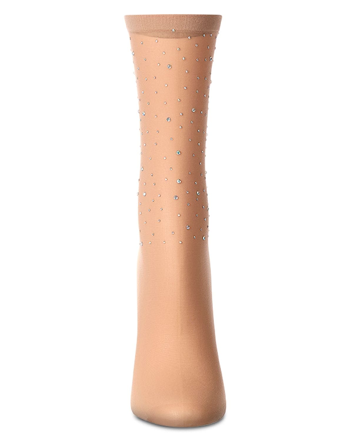 All Over Rhinestone Sheer Crew