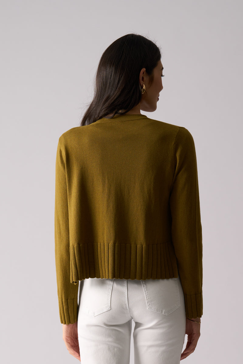 FO8390 Seams Natural Cardigan
