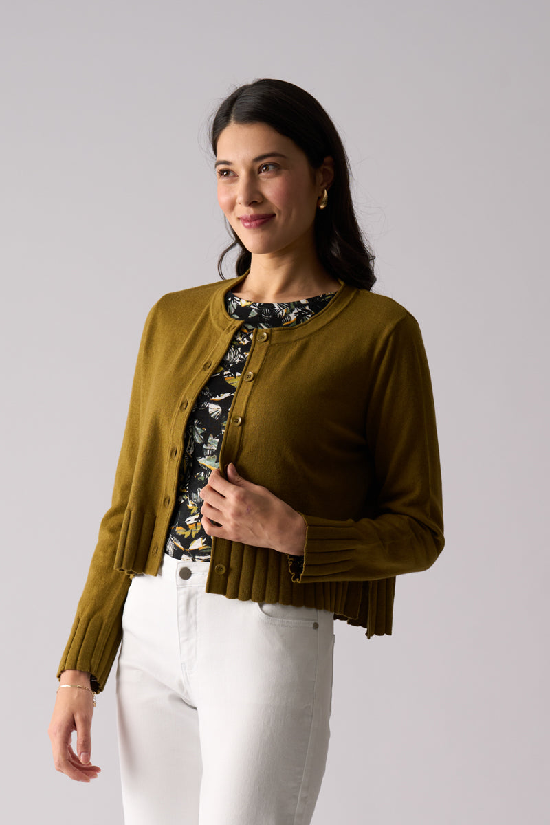 FO8390 Seams Natural Cardigan