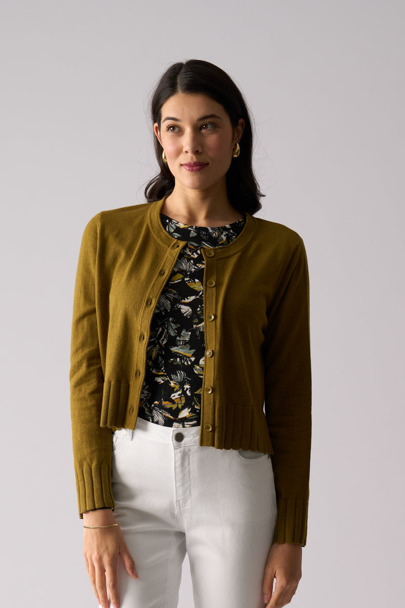 FO8390 Seams Natural Cardigan