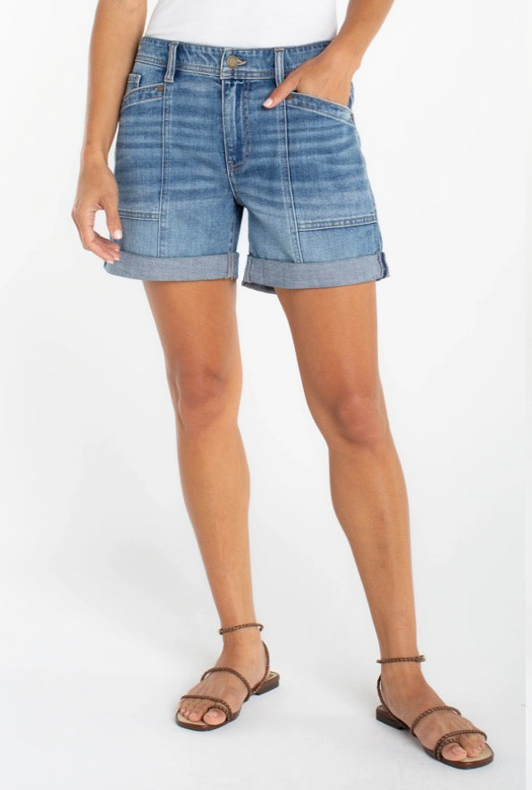 Elastic Back Roll Cuff Short 5" inseam LM9394VX