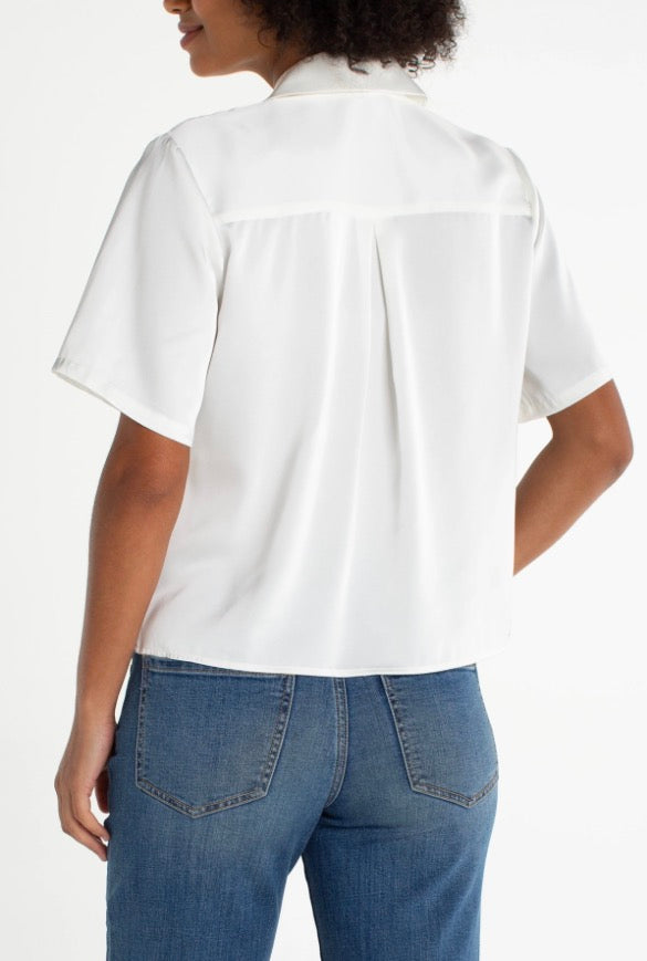 LM8K71PS6 Short Sleeve Camp Collar Blouse - Urban Shoetique