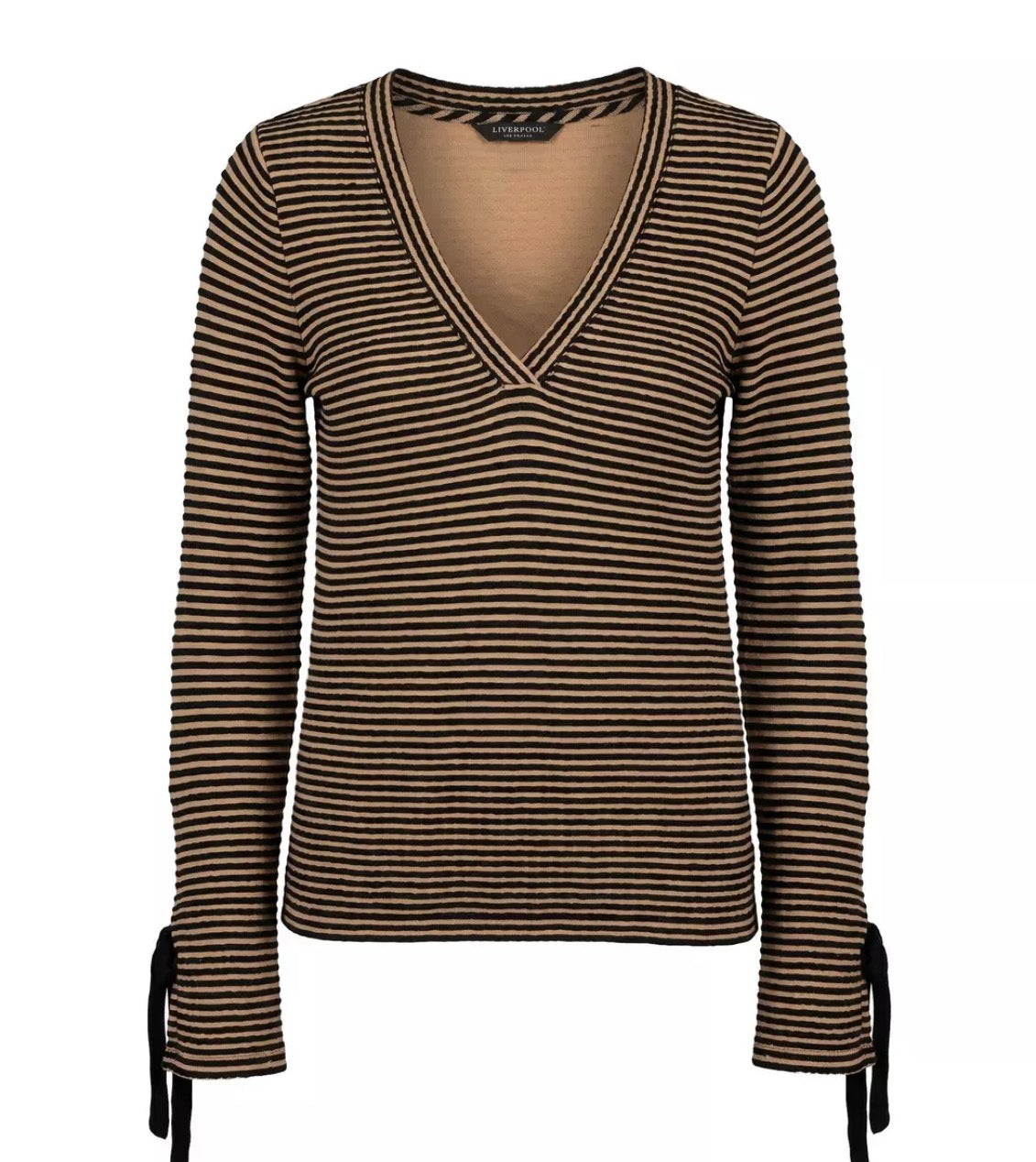 LONG Sleeve Vneck Top w/Ties LM8L94KB40