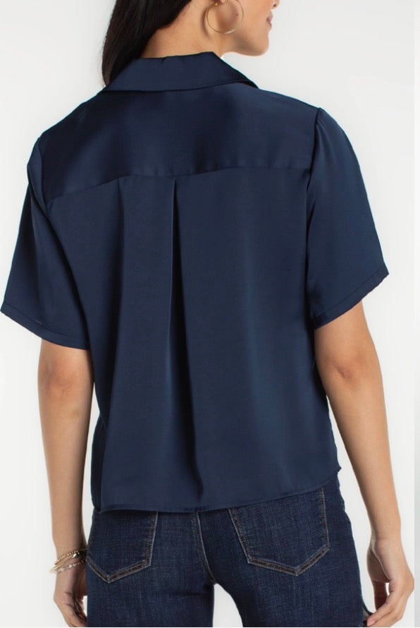 LM8K71PS6 Short Sleeve Camp Collar Blouse - Urban Shoetique