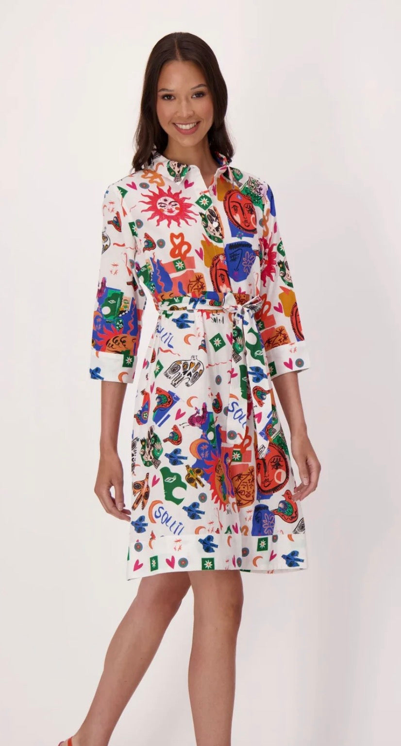 326575 Sun and Moon Shirt Dress - Urban Shoetique