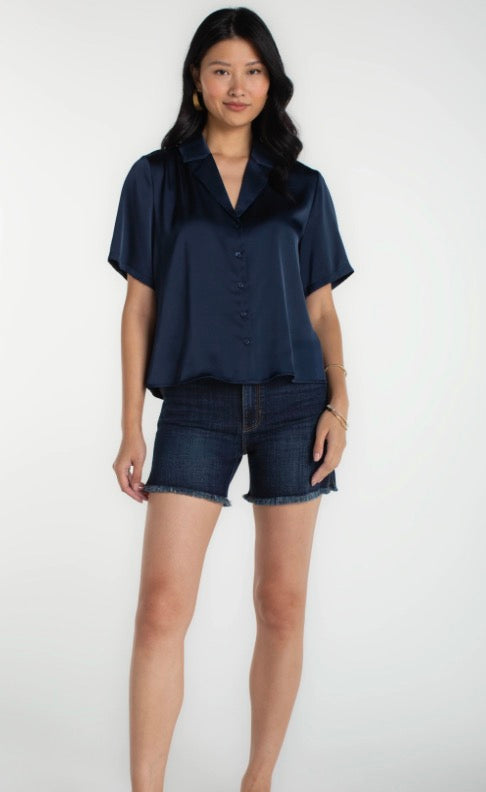 LM8K71PS6 Short Sleeve Camp Collar Blouse - Urban Shoetique