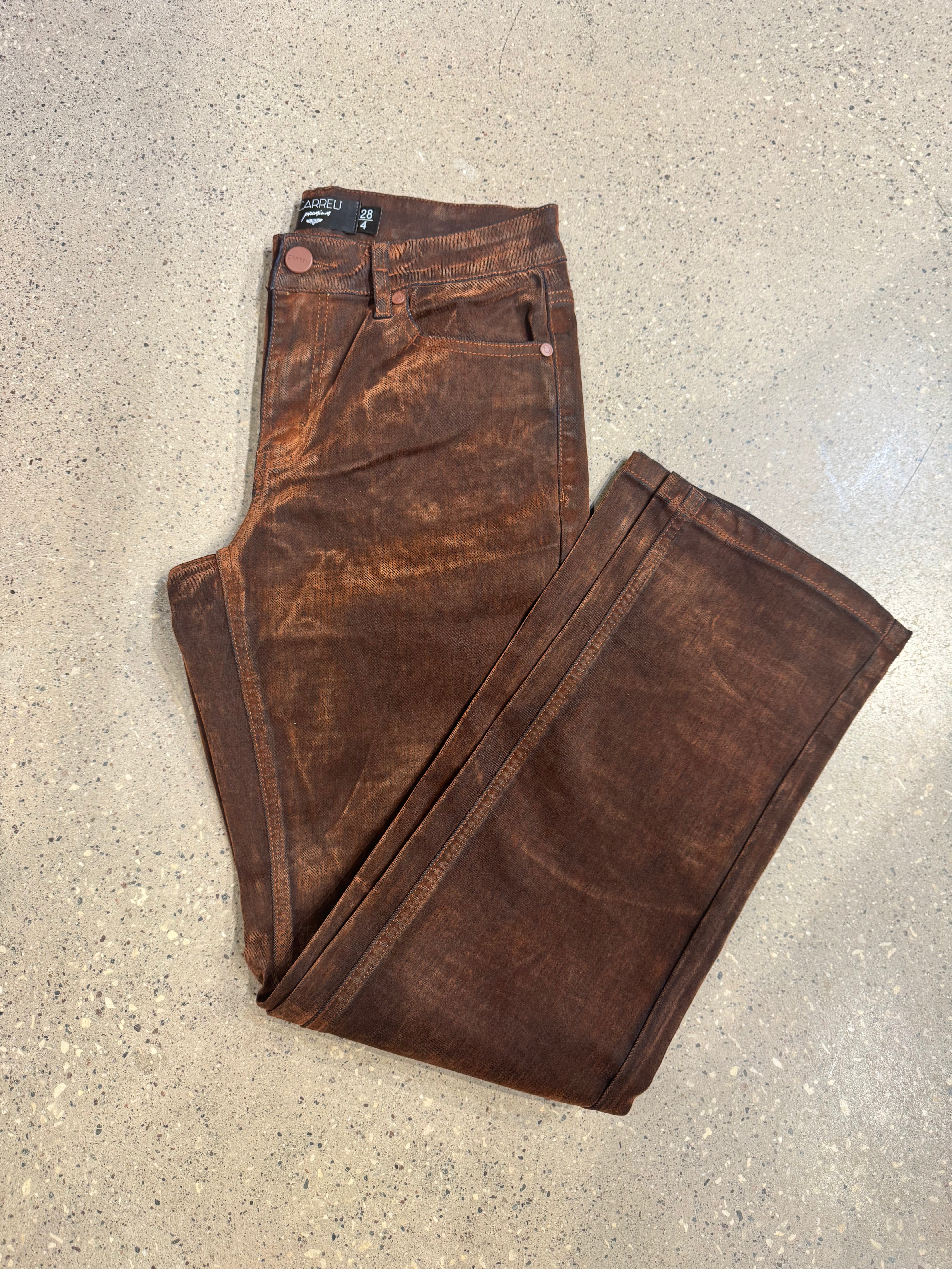 5 Pocket relaxed Straight Signature Flocking Denim