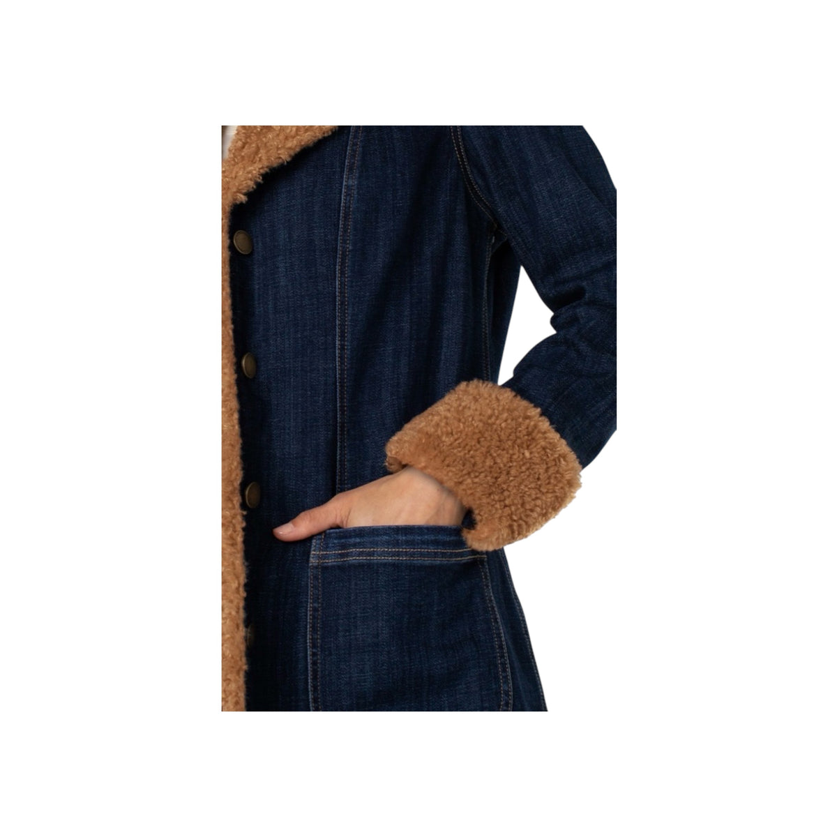Sherpa Trimmed Notch Collar Jacket 38" LM1C05CHF