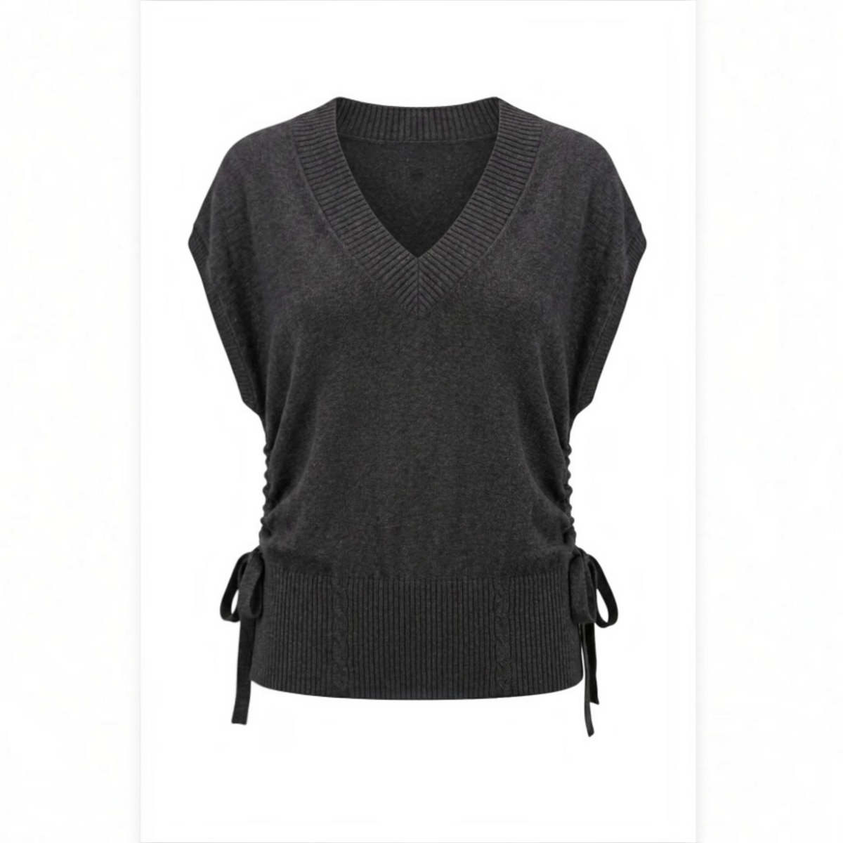 Vneck Dolman Popover Sweaterw/Ties LM8L85SR38