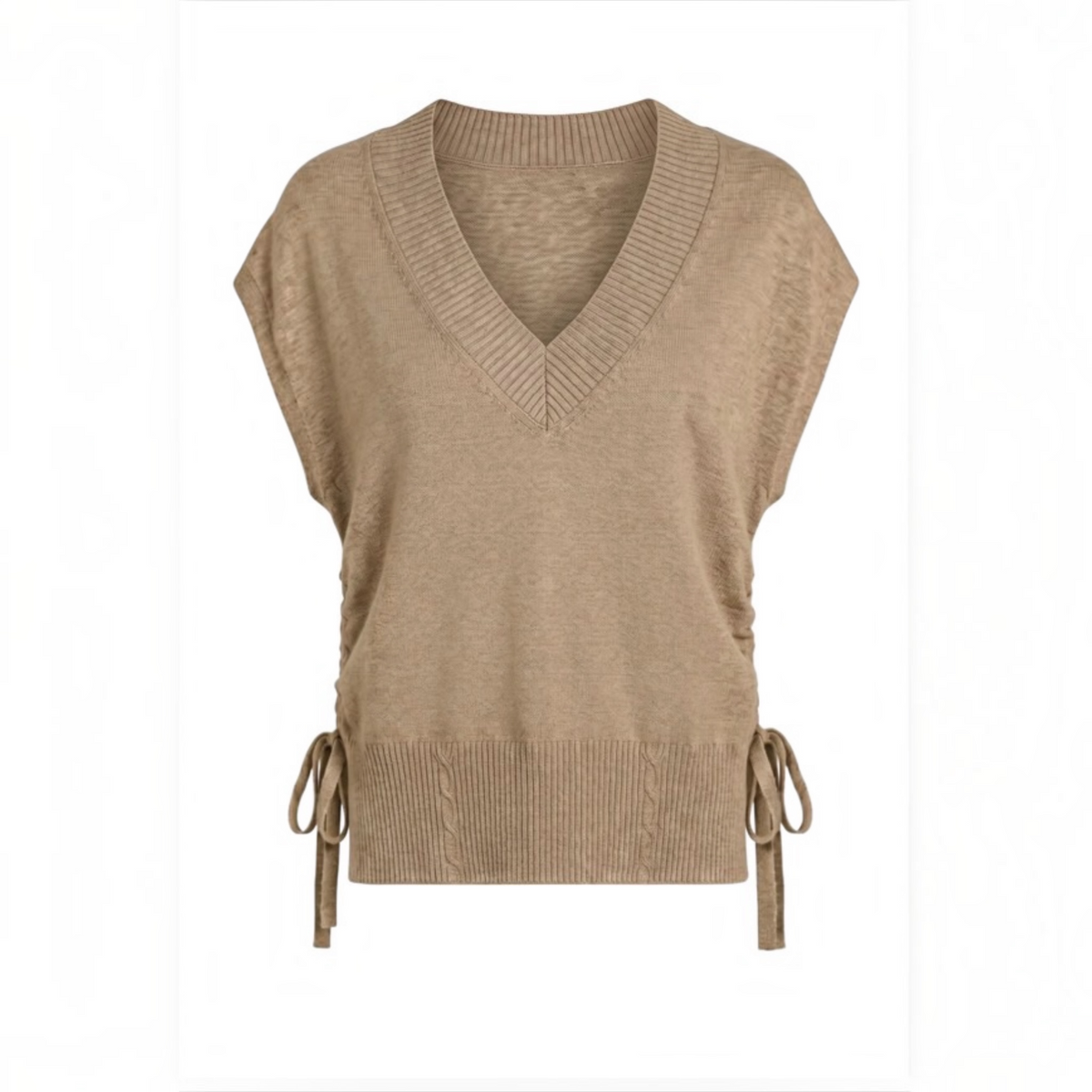 Vneck Dolman Popover Sweaterw/Ties LM8L85SR38