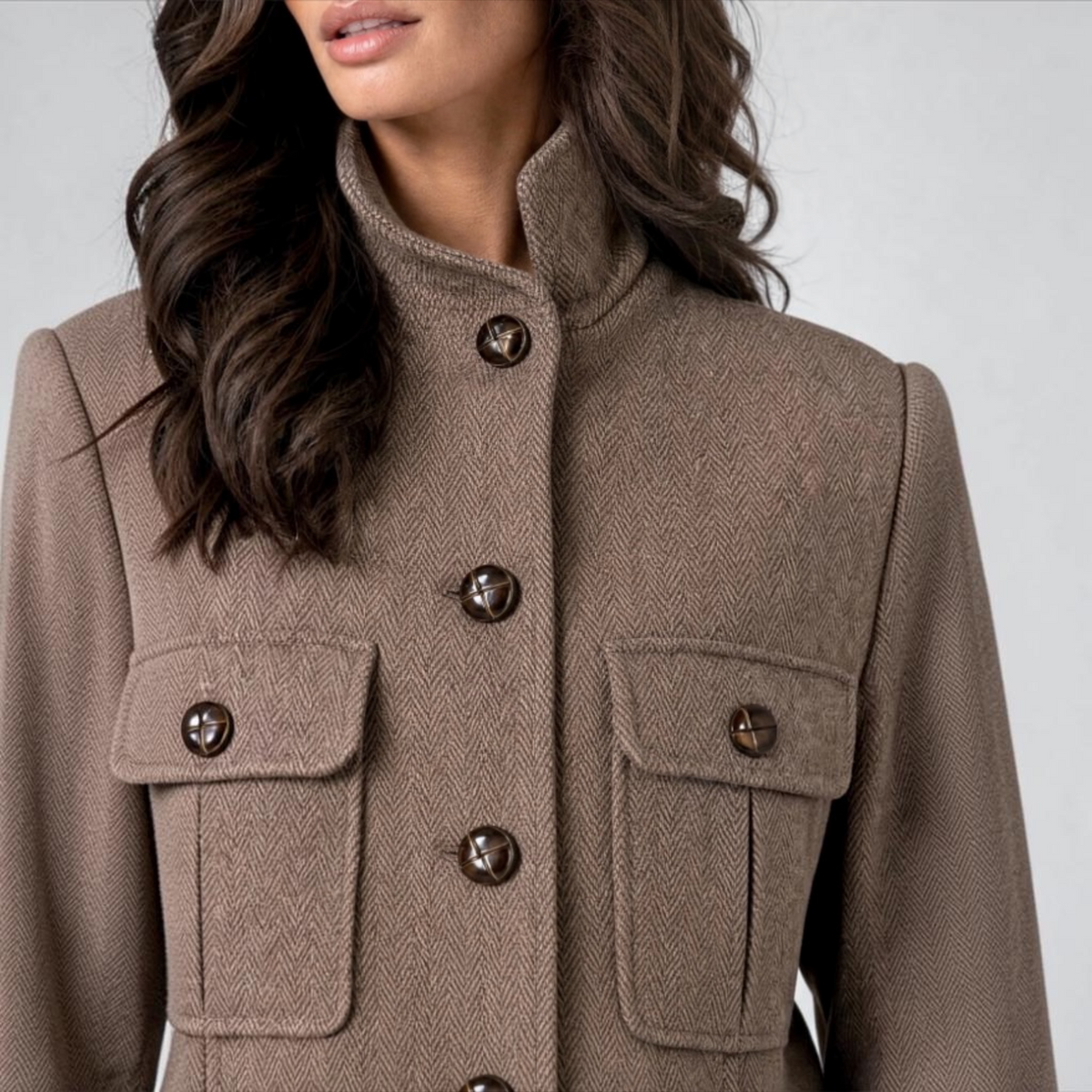 Funnel Neck Field Jacket LM1D09TL78 Chestnut