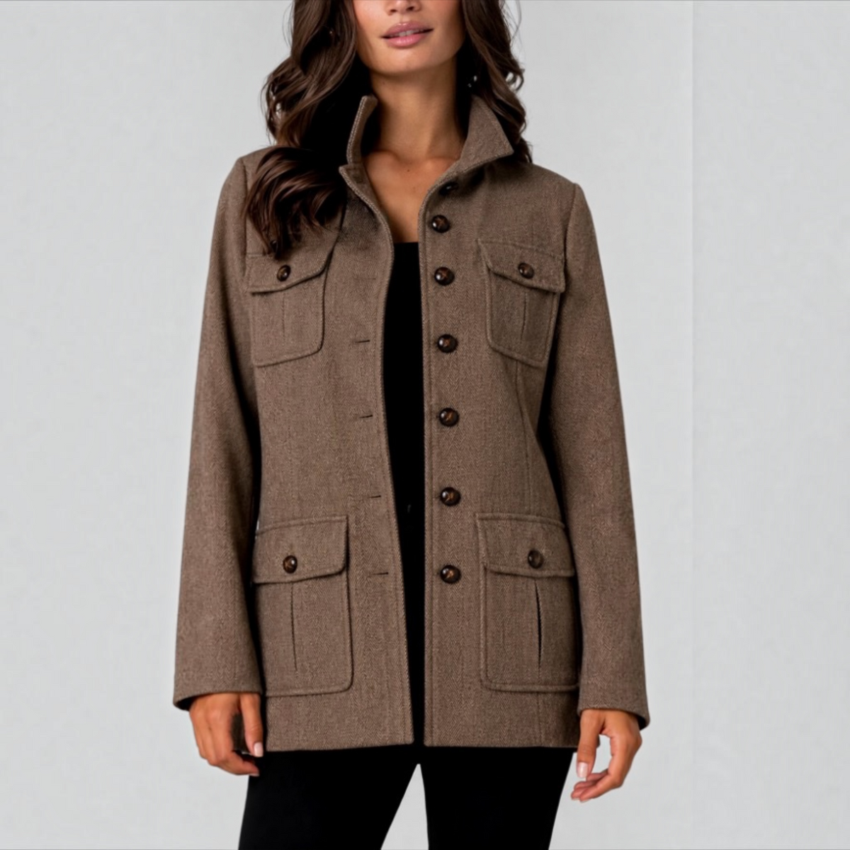 Funnel Neck Field Jacket LM1D09TL78 Chestnut