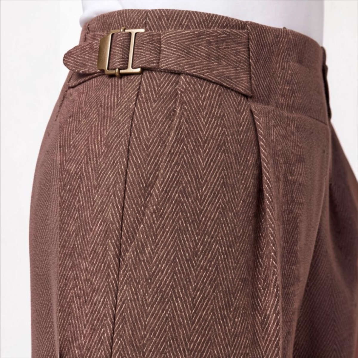 High Rise Pleated Wide Leg Trouser W/ Side Tab 31" LM7B65TL78
