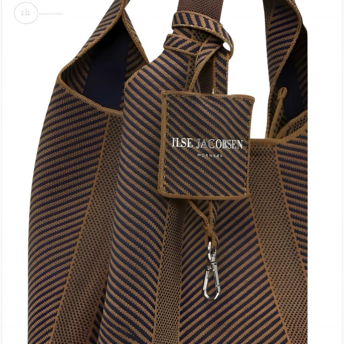 Knitted Bag Dark Indigo w/Buckhorn Brown