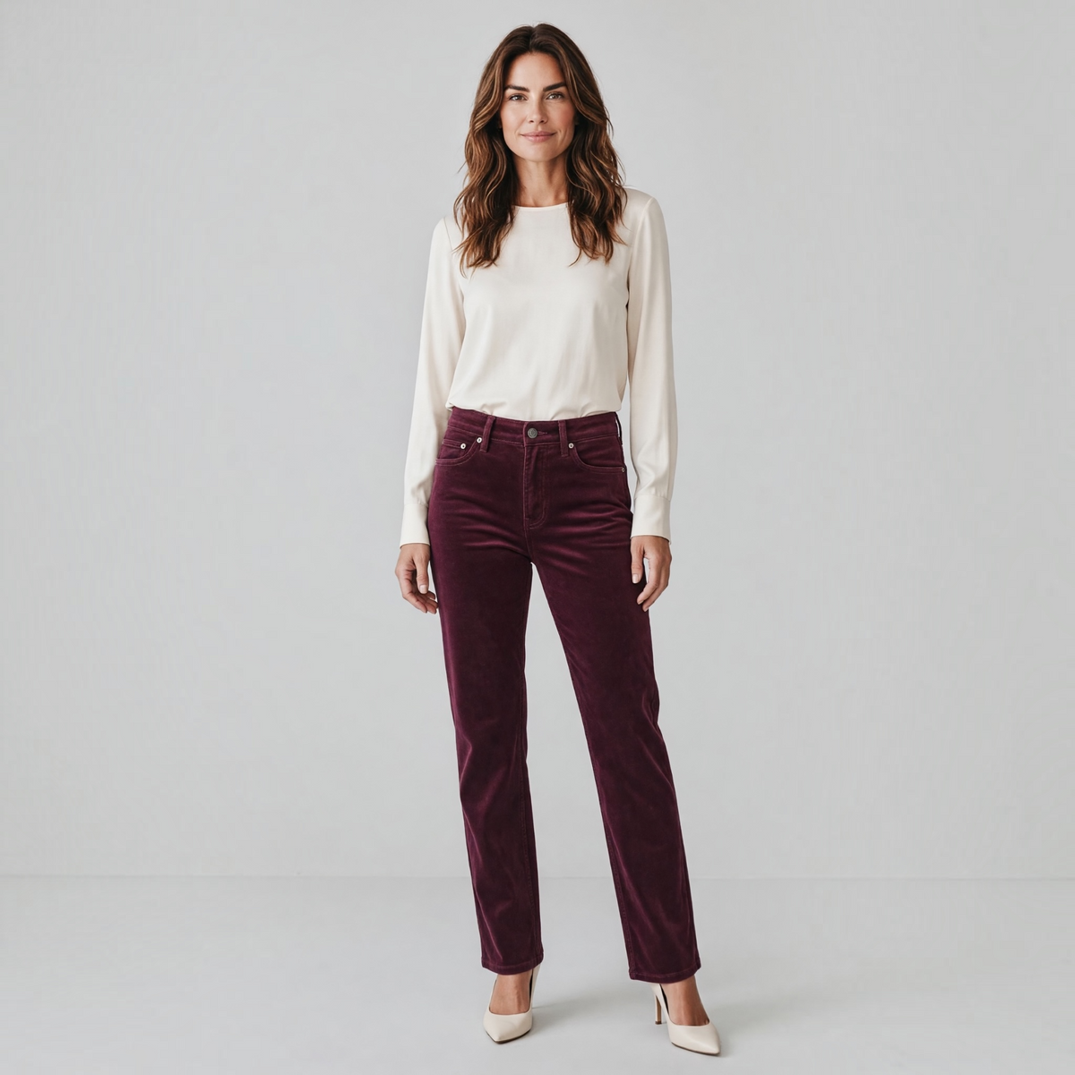 5 Pocket relaxed Straight Signature Flocking Denim