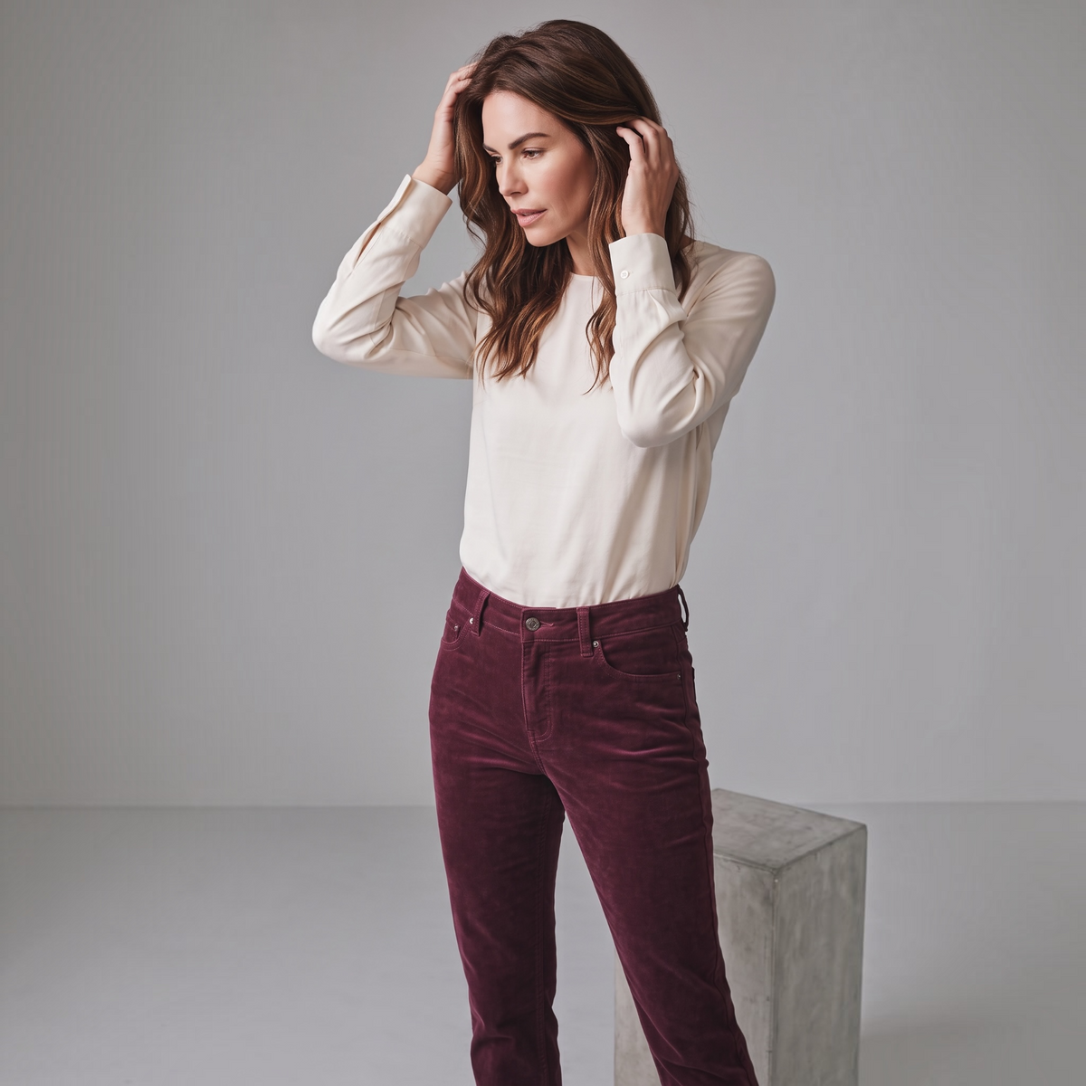 5 Pocket relaxed Straight Signature Flocking Denim