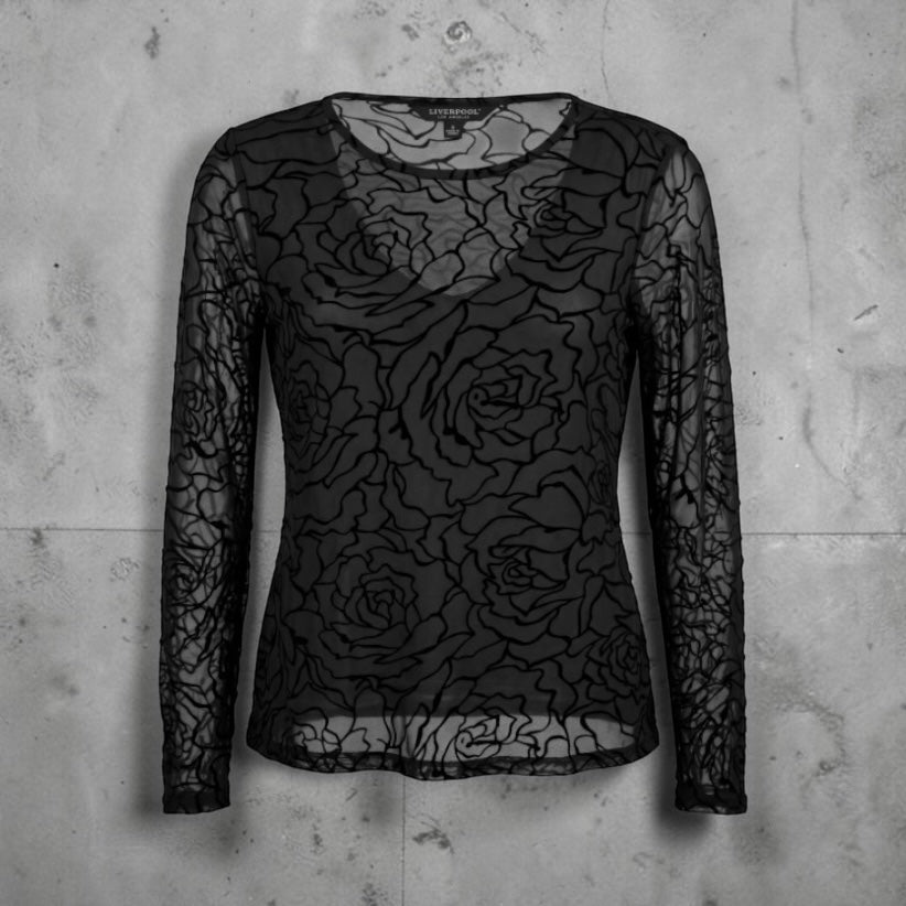 Long Sleeve Layered Knit Top LM8L80KB49