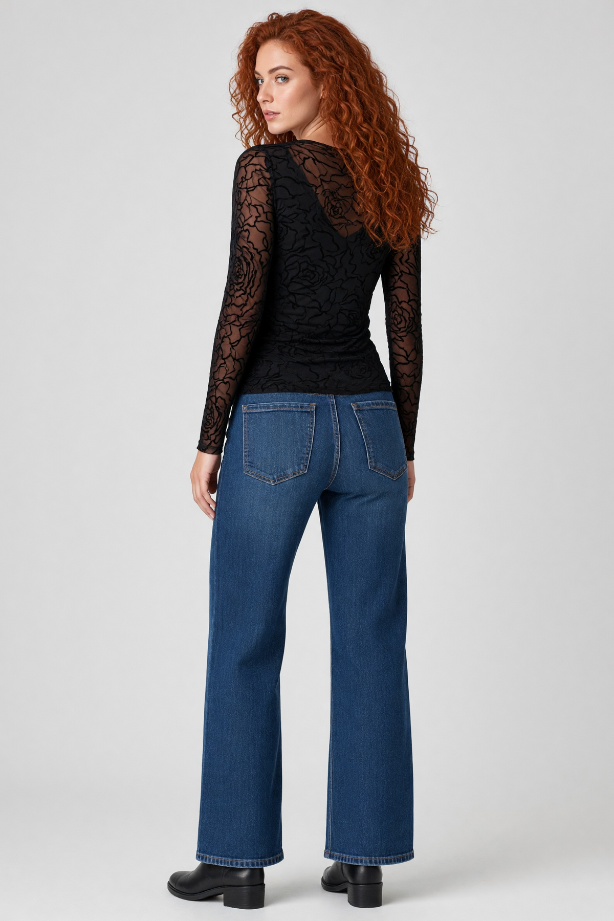 Long Sleeve Layered Knit Top LM8L80KB49
