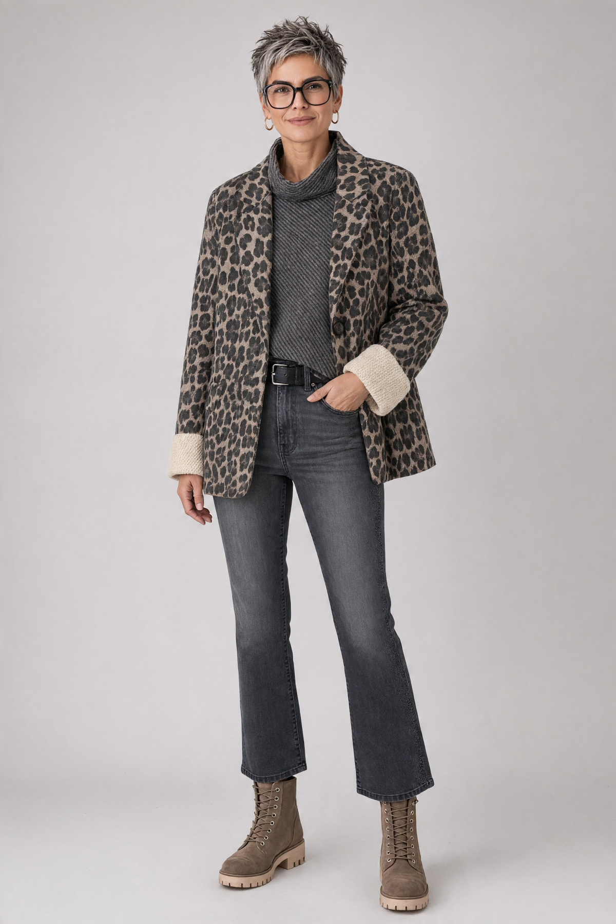 Eternelle Cheetah Print Blazer - Urban Shoetique