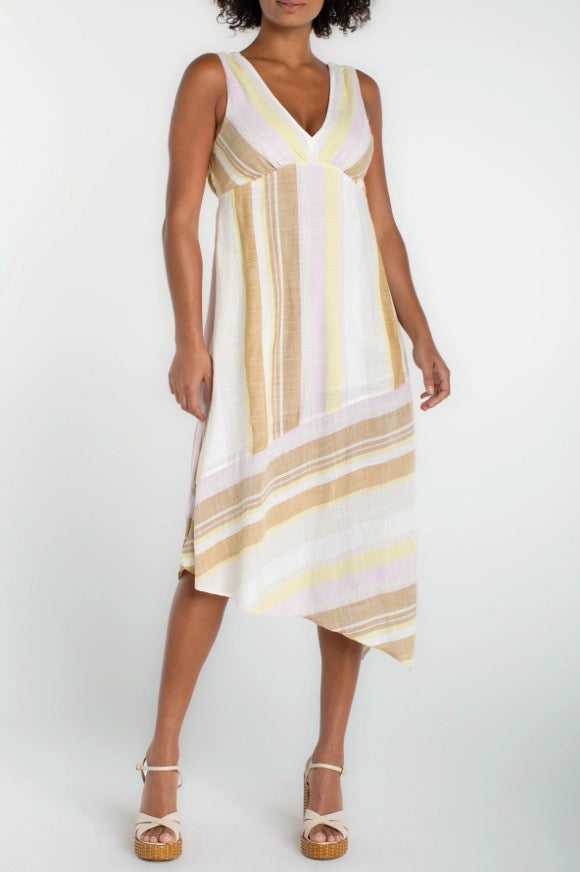Sleeveless V-neck Handkerchief Dress LMD036EE50