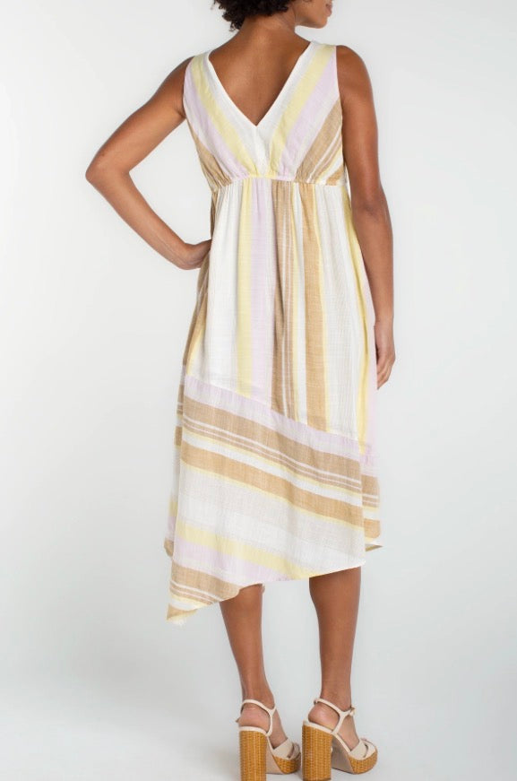 Sleeveless V-neck Handkerchief Dress LMD036EE50