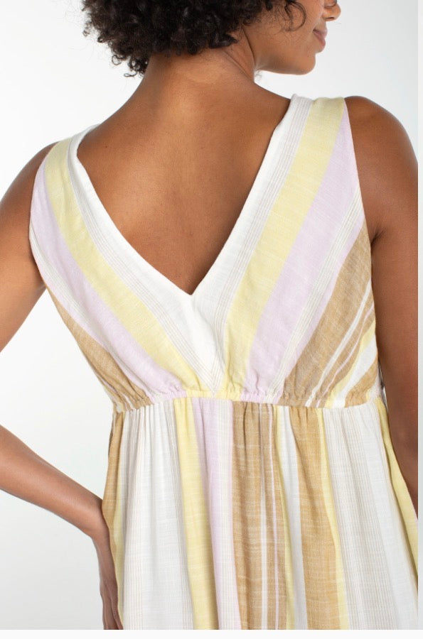 Sleeveless V-neck Handkerchief Dress LMD036EE50